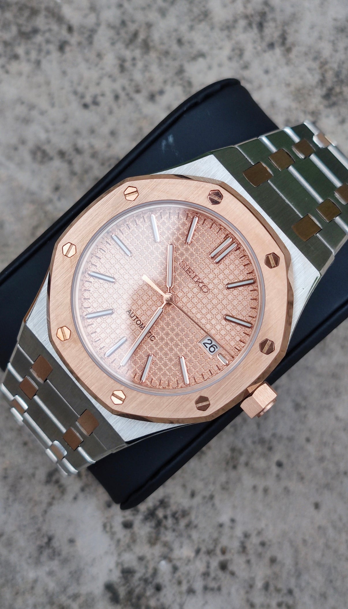 Rose Gold Royal Oak Custom Seiko Mod