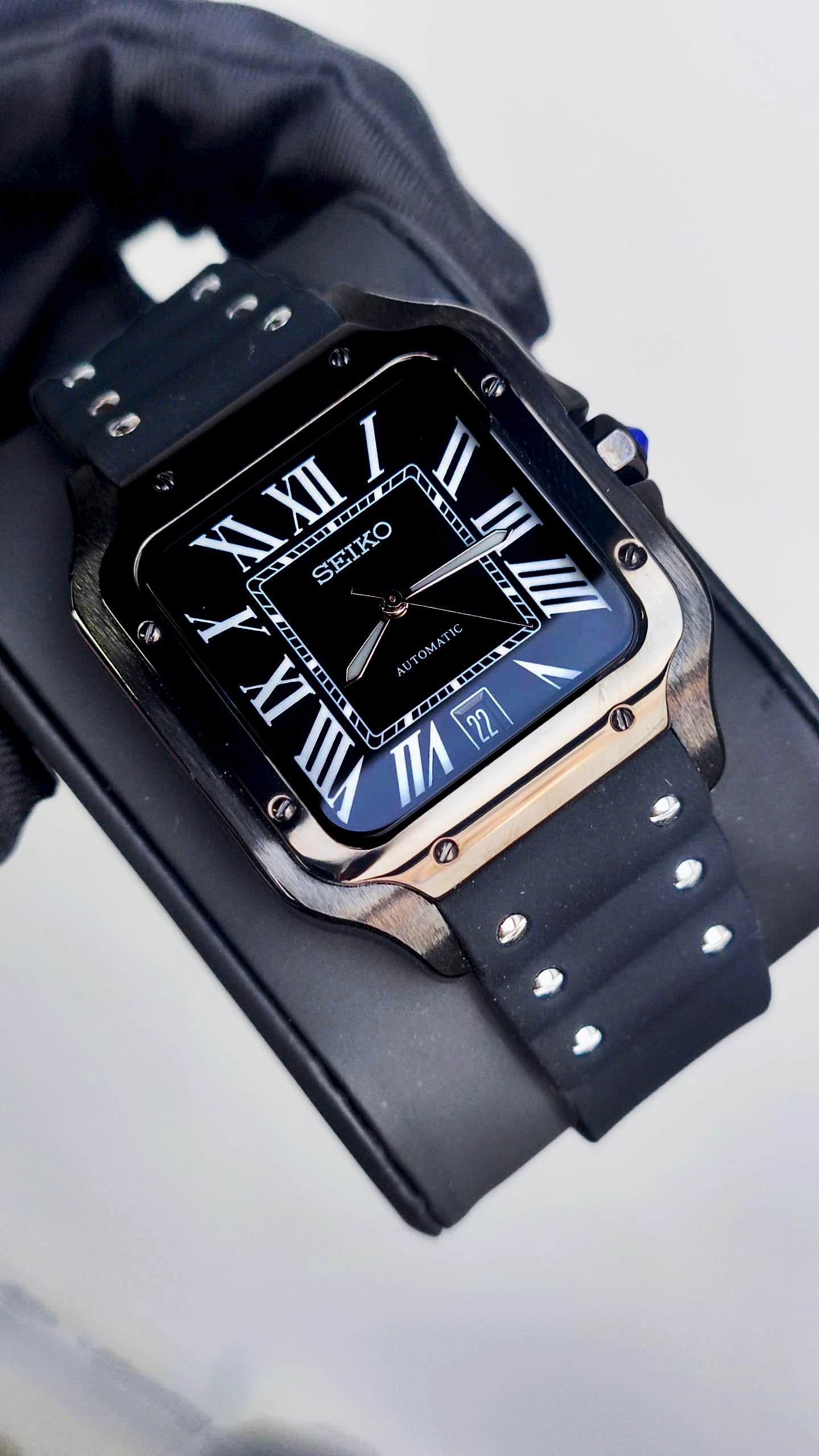 Seiko Black Santos Mod