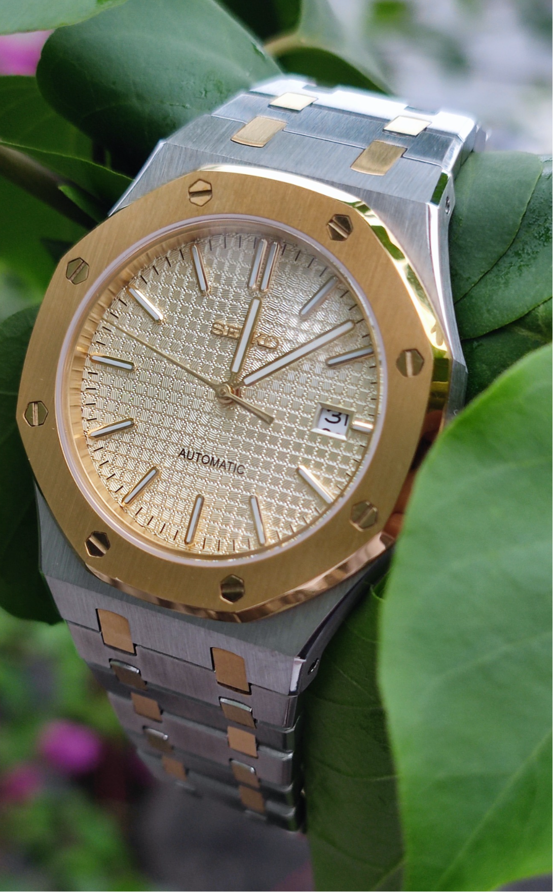 Two Tone Royal Oak Custom Seiko Mod