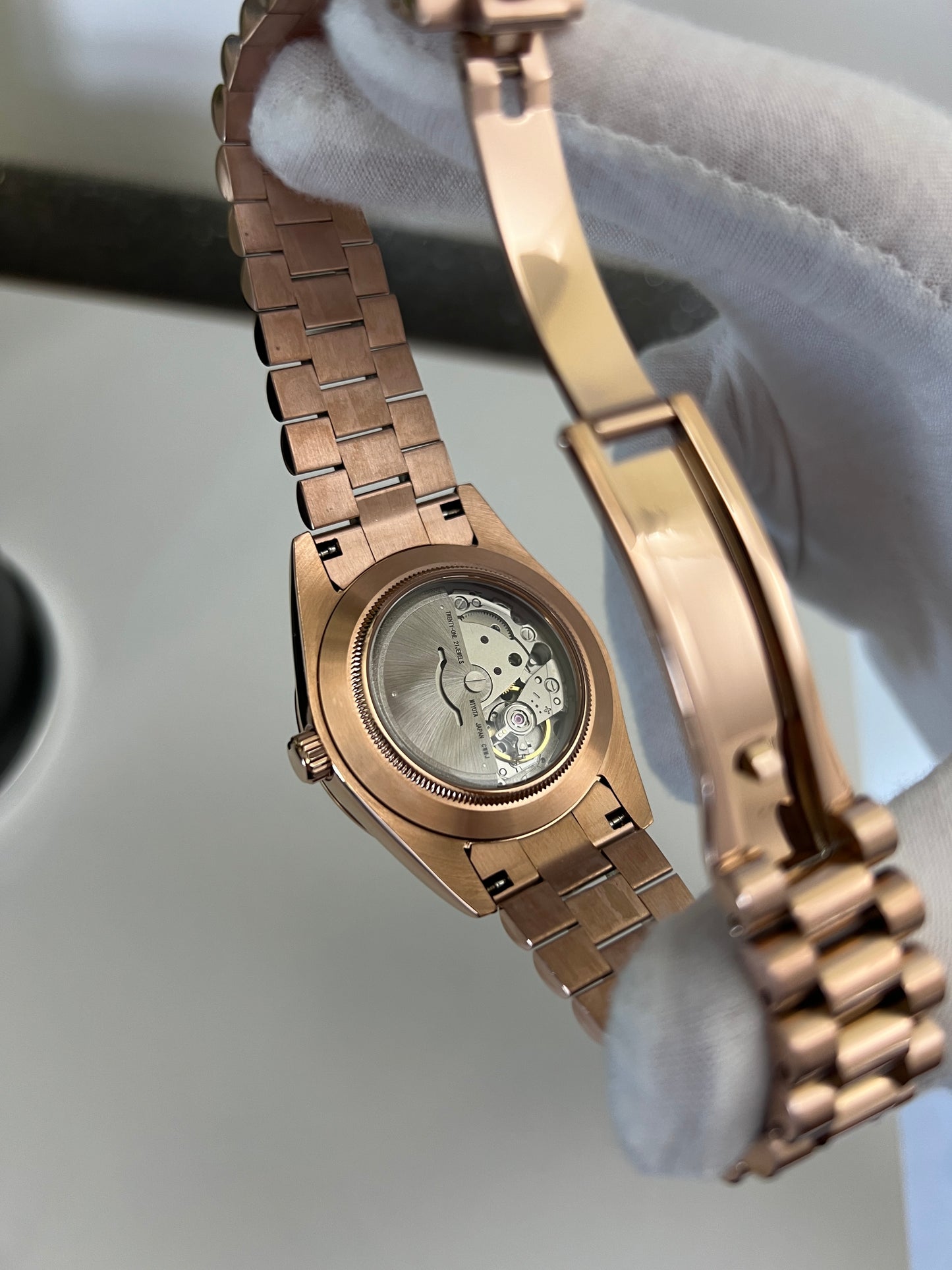 Gold On Rose Gold DayDate Custom Seiko Mod