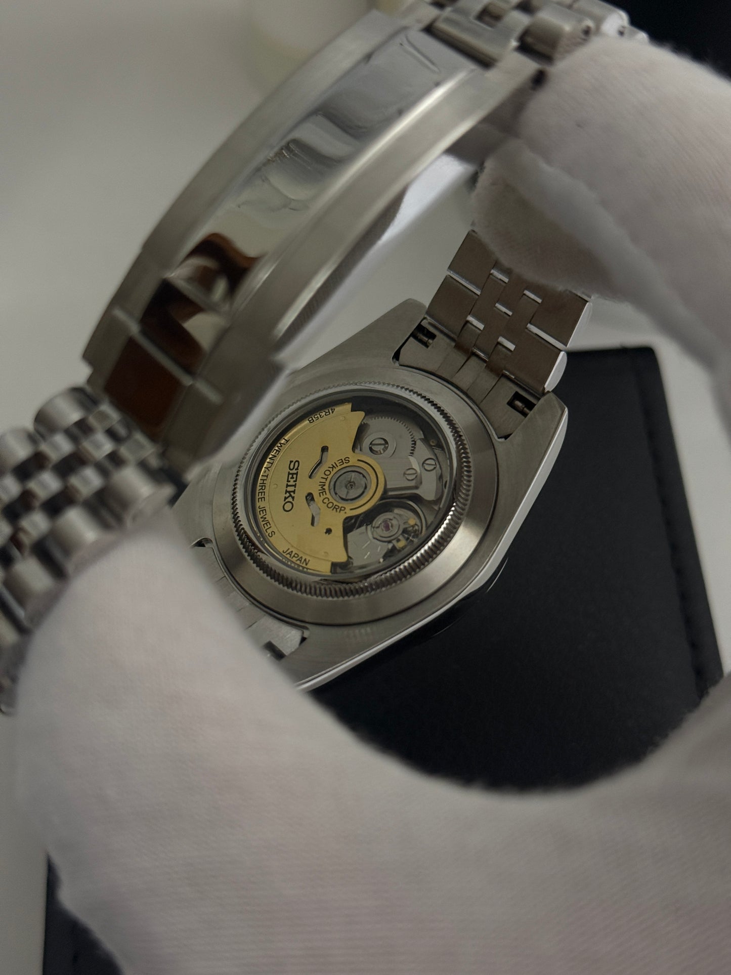 Classic Blue Roman DateJust Custom Seiko Mod