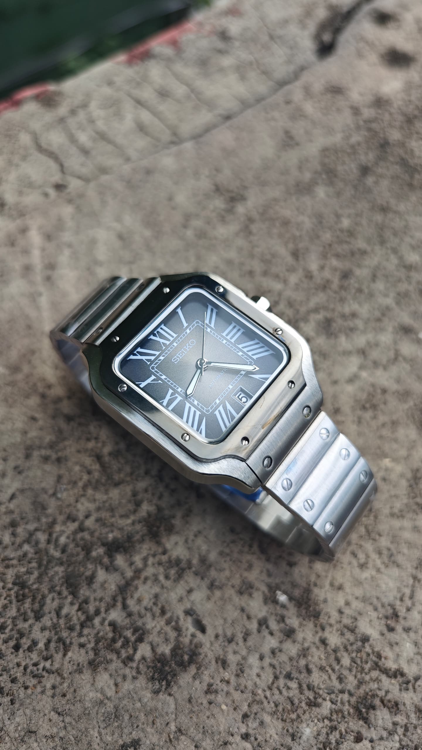 Seiko Graphite Santos Mod