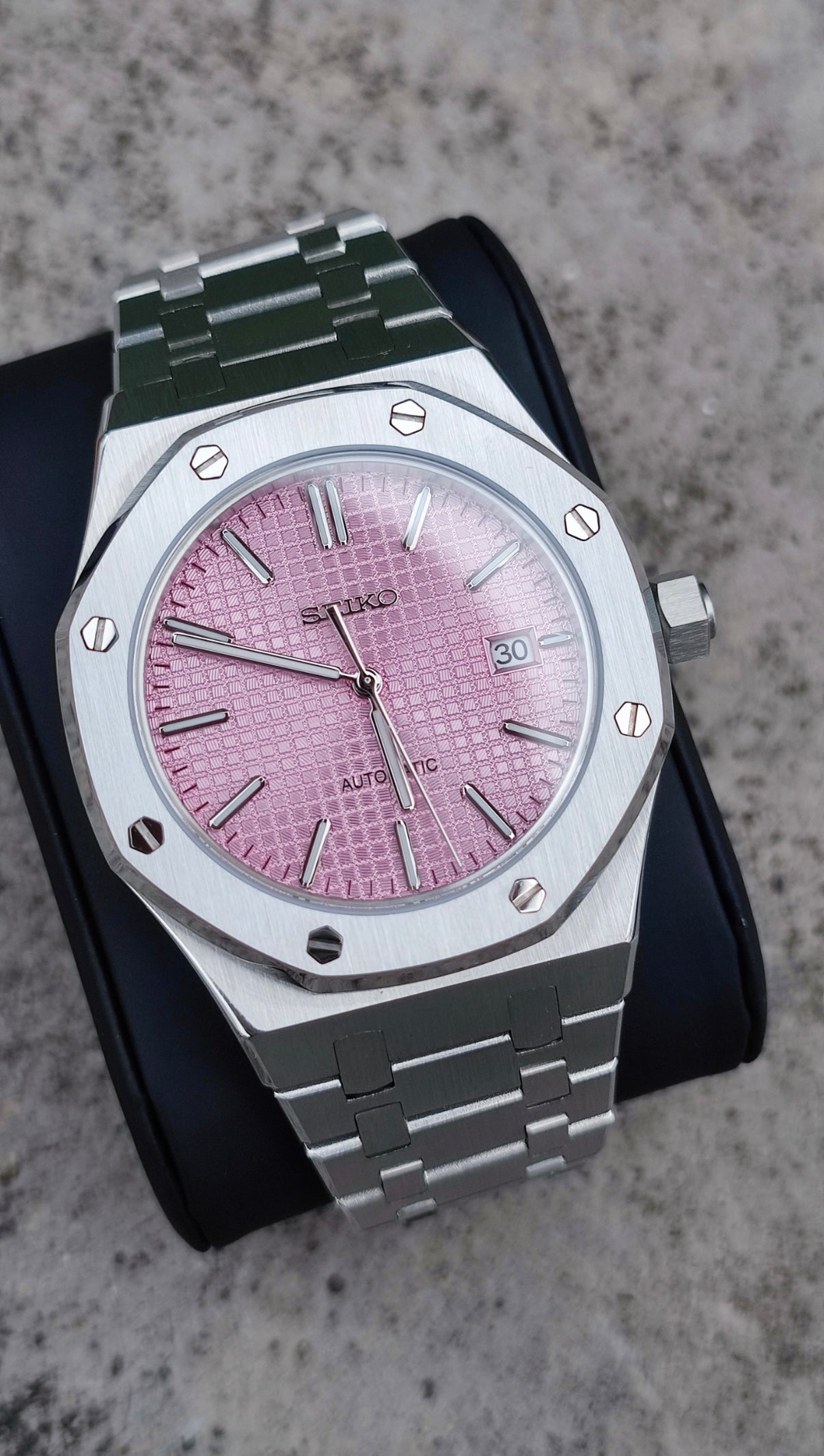 Pink Royal Oak Custom Seiko Mod