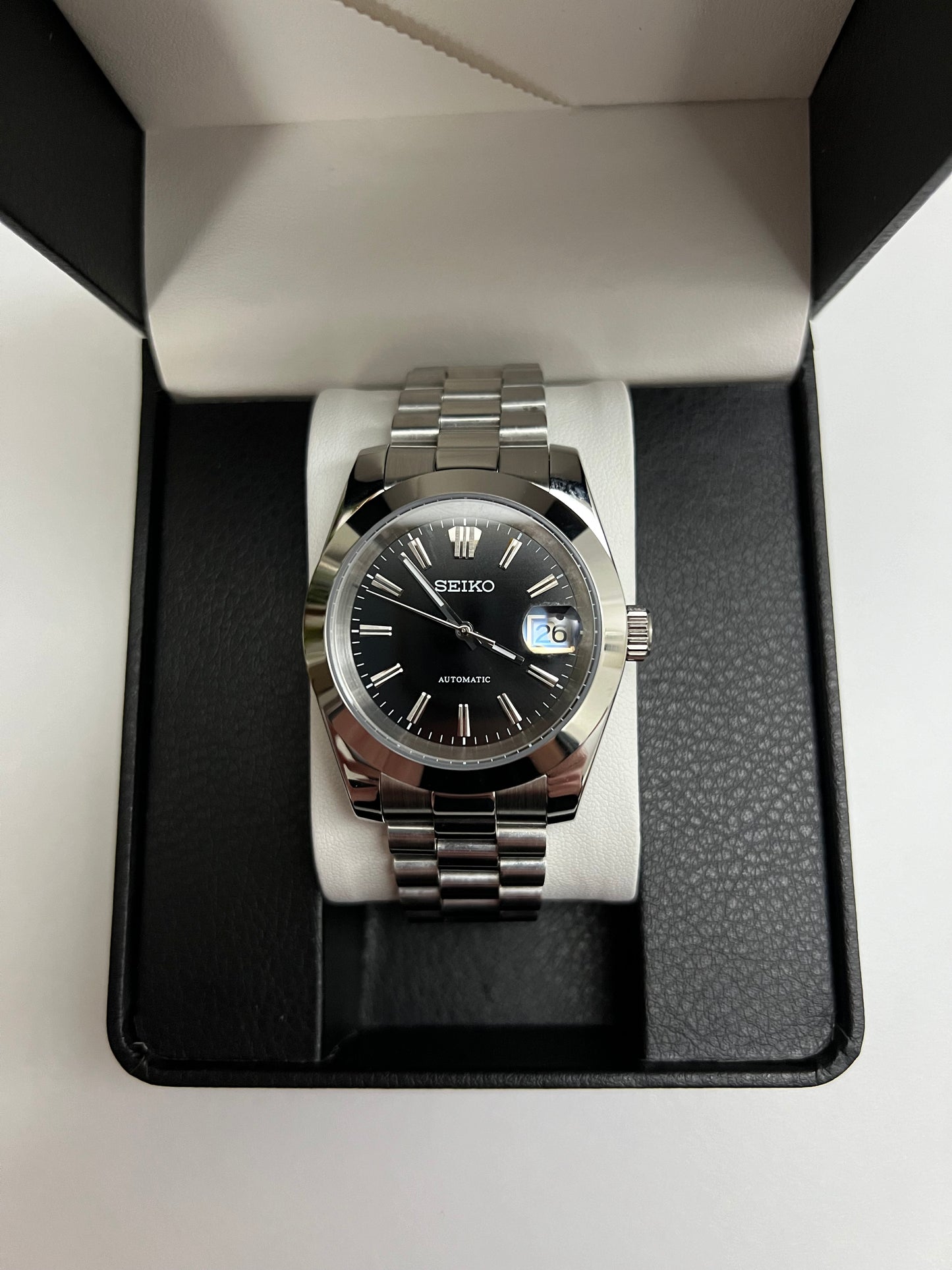 Black Sunburst Datejust Custom Seiko Mod
