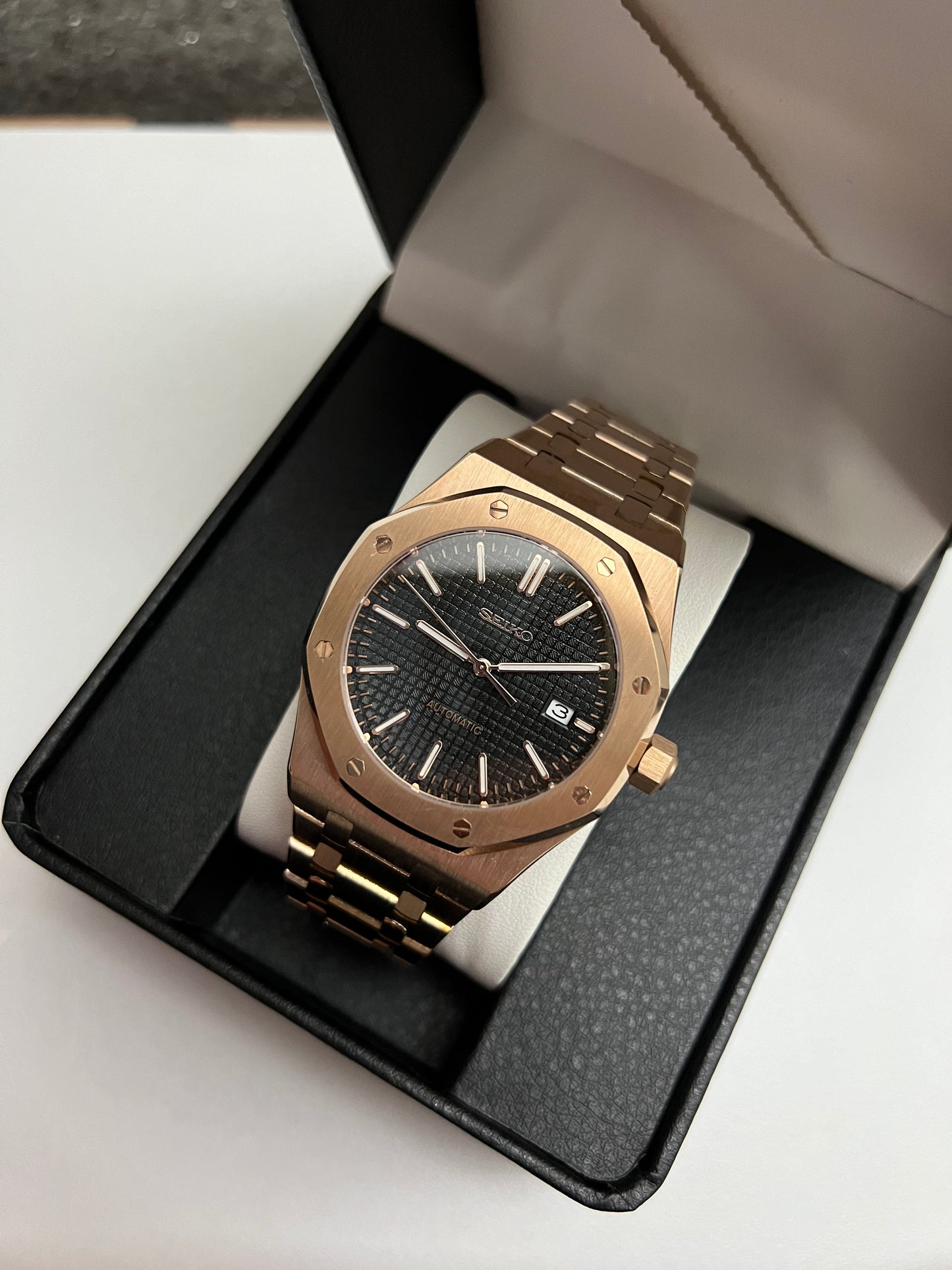 Rose Gold Royal Oak Custom Seiko Mod