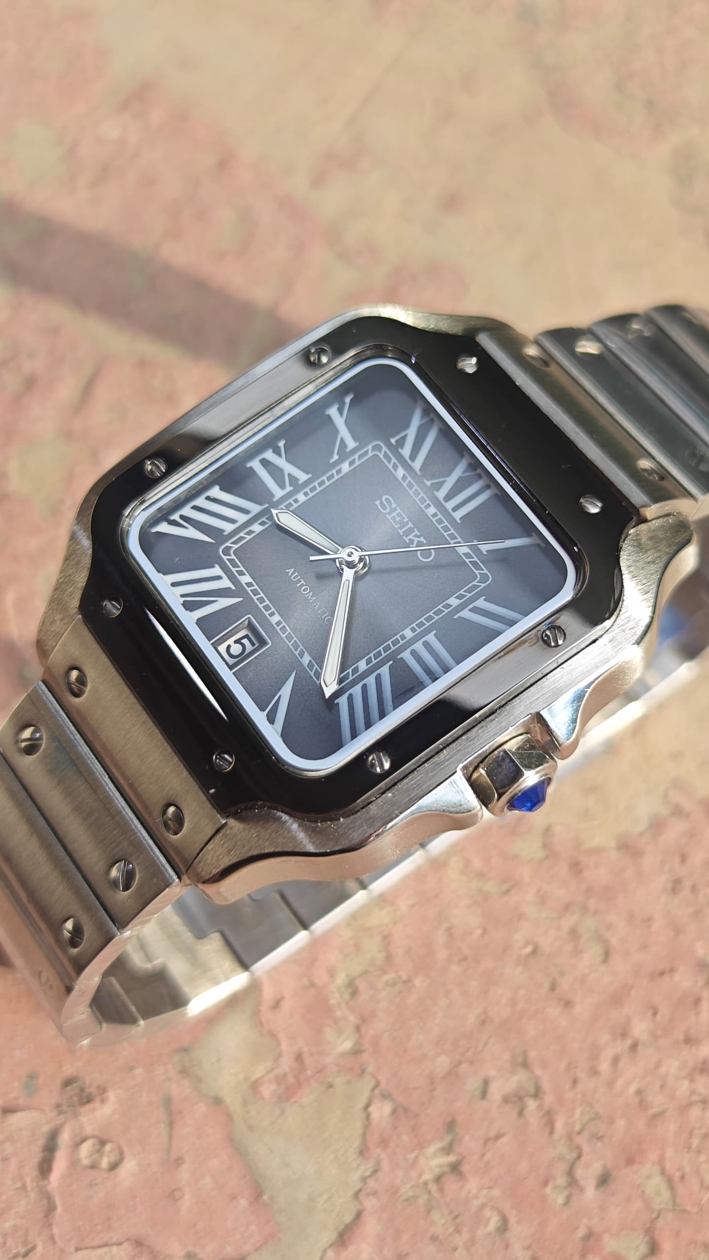 Seiko Graphite Santos Mod