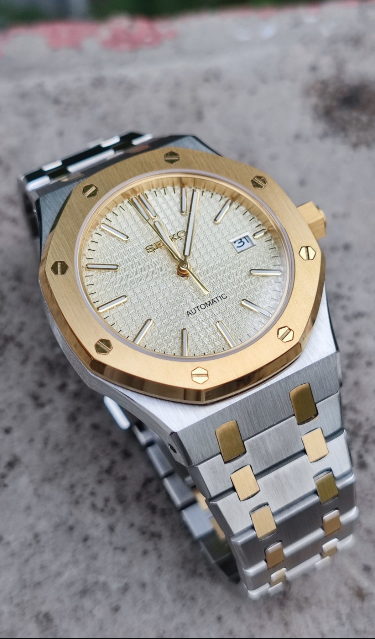 Two Tone Royal Oak Custom Seiko Mod
