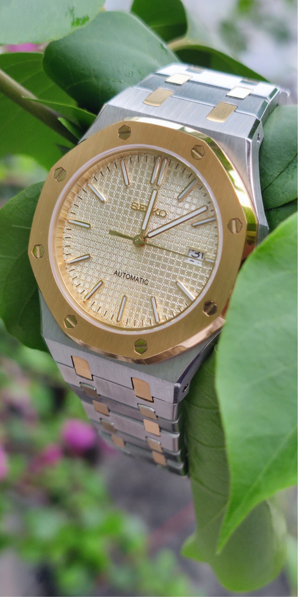 Two Tone Royal Oak Custom Seiko Mod