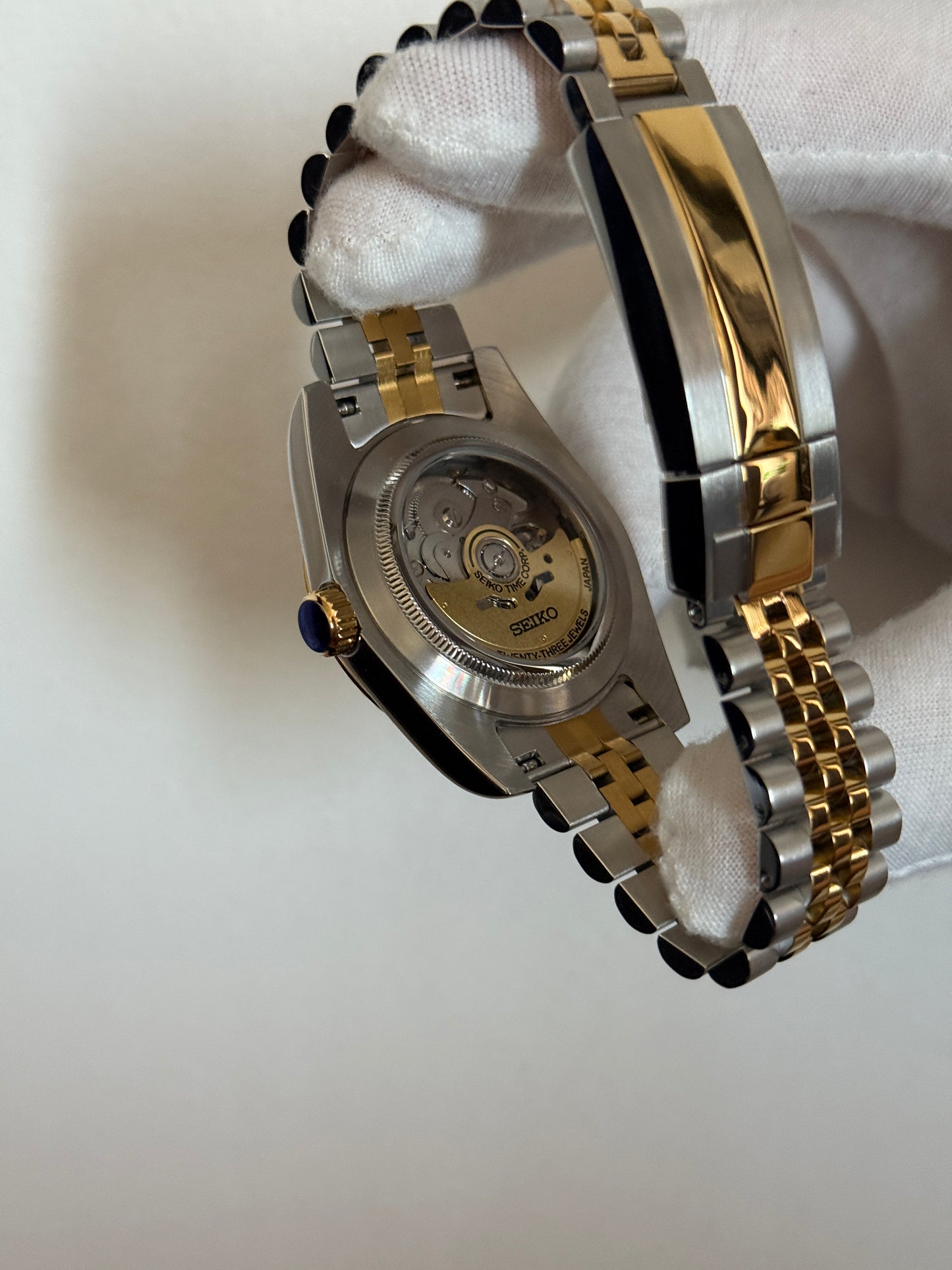 Grey and Gold Wimbledon Datejust Custom Seiko mod