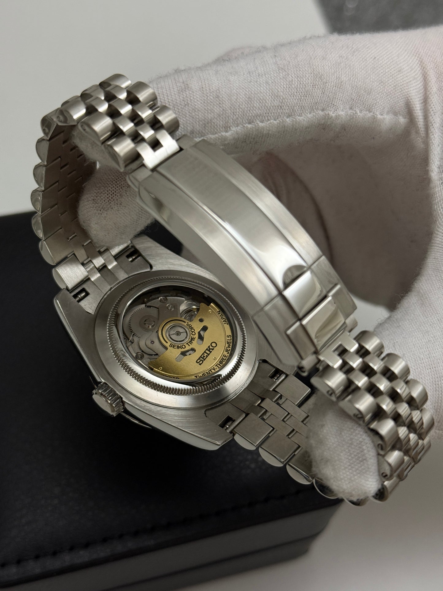 Frost White Arabic Datejust Custom Seiko Mod