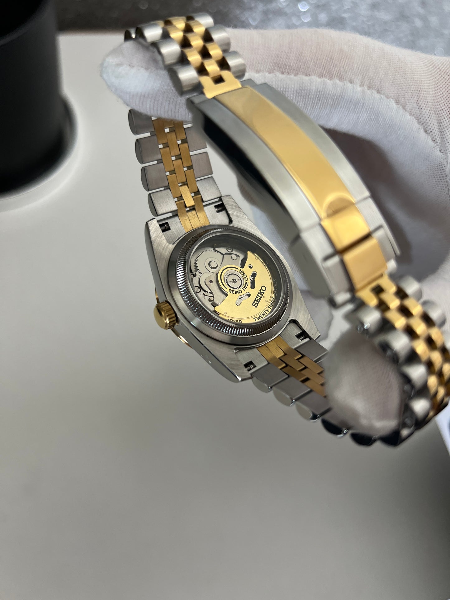 Black Diamond Datejust Custom Seiko Mod