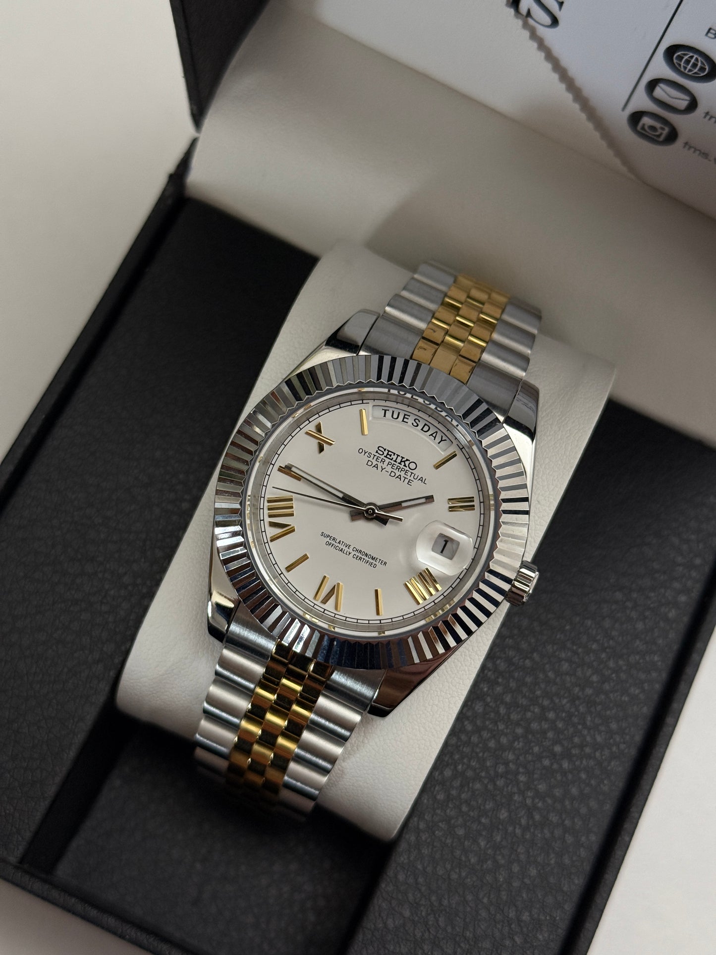 Two-Tone DayDate V2 Custom Seiko Mod 39MM