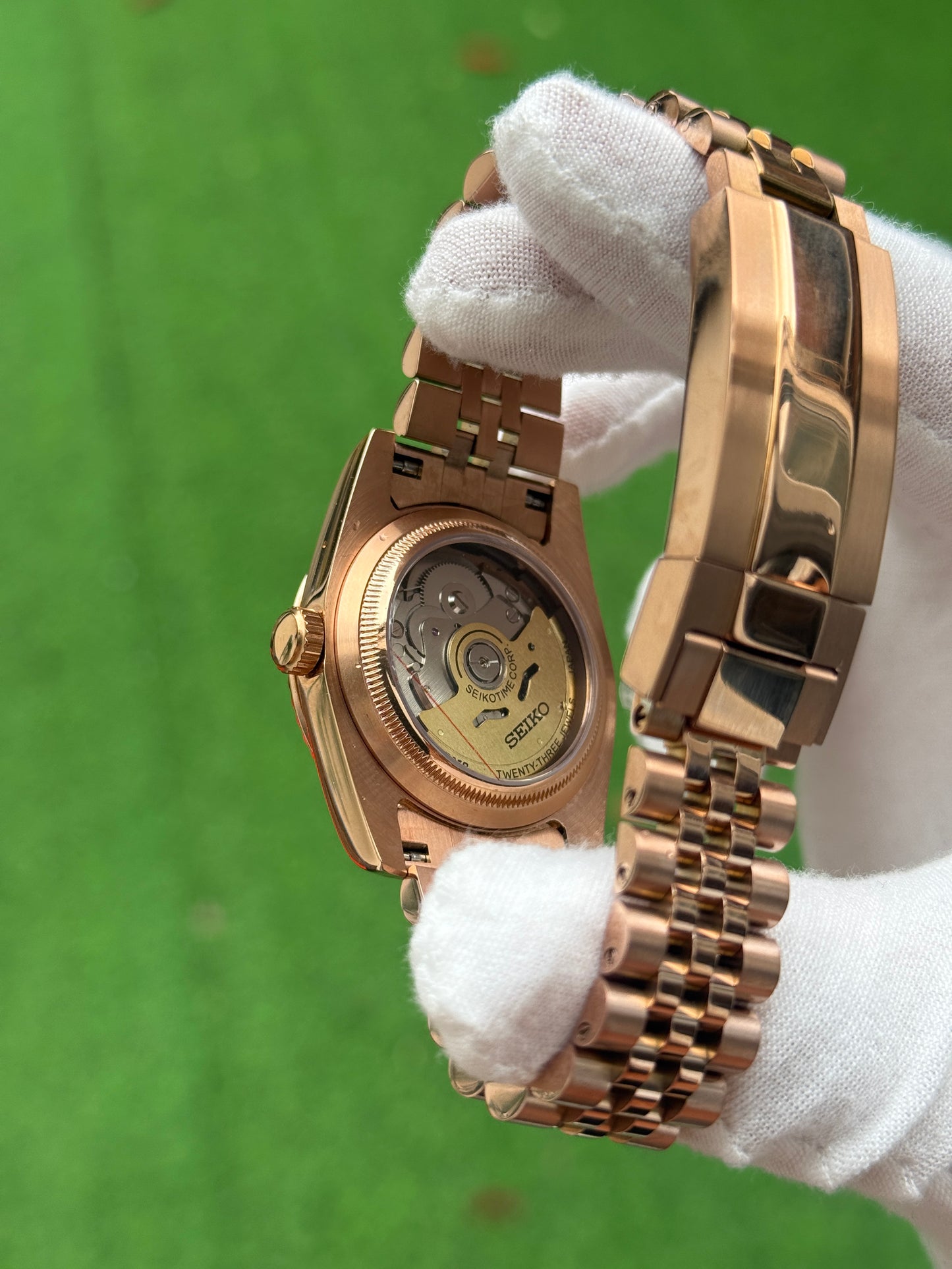 Chocolate Diamond Datejust Seiko Custom Mod