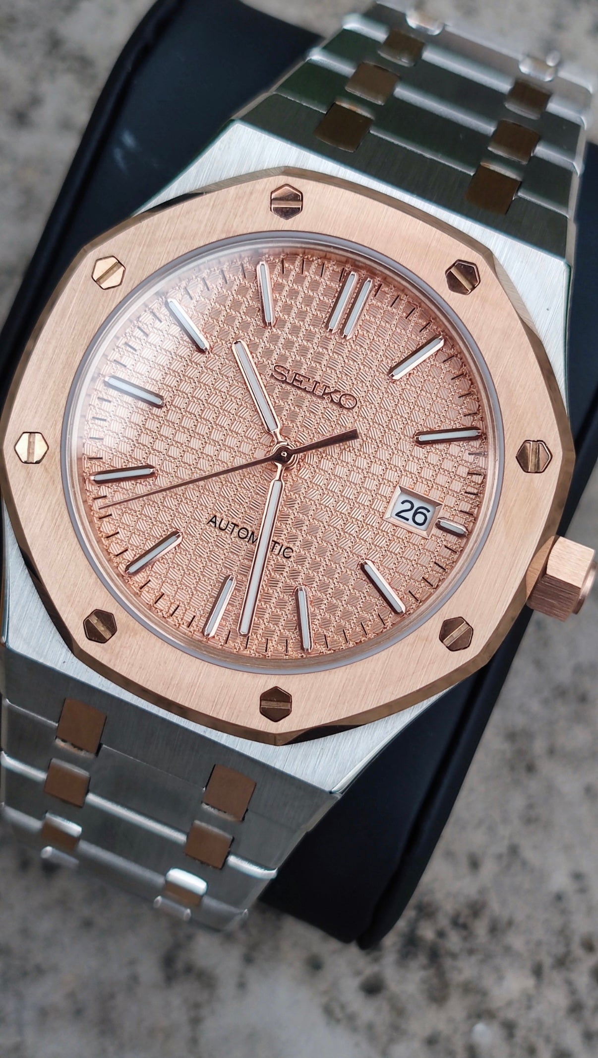 Rose Gold Royal Oak Custom Seiko Mod