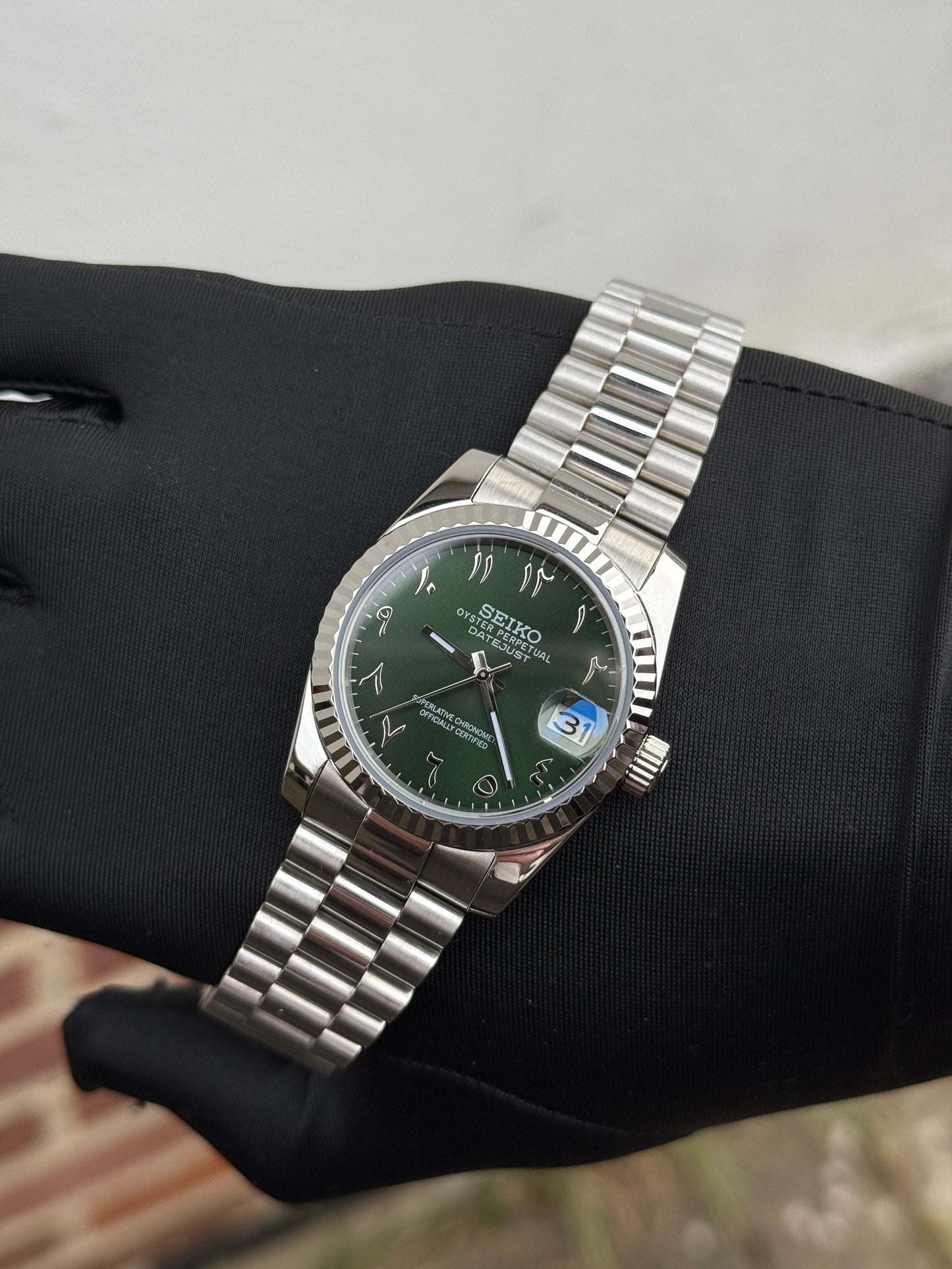 Green Arabic V2 Custom Seiko Mod