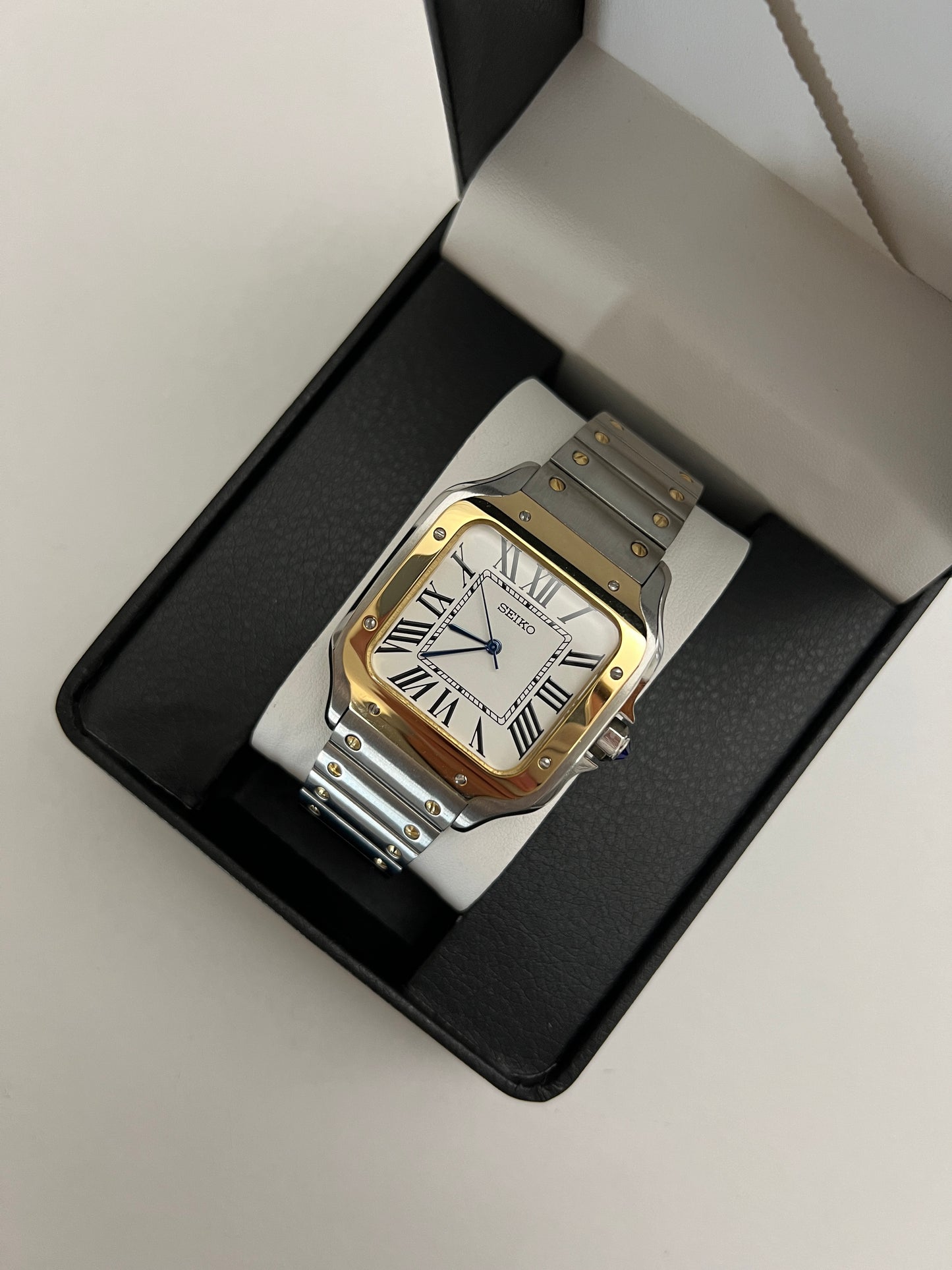 Seiko Two-Tone Santos Mod
