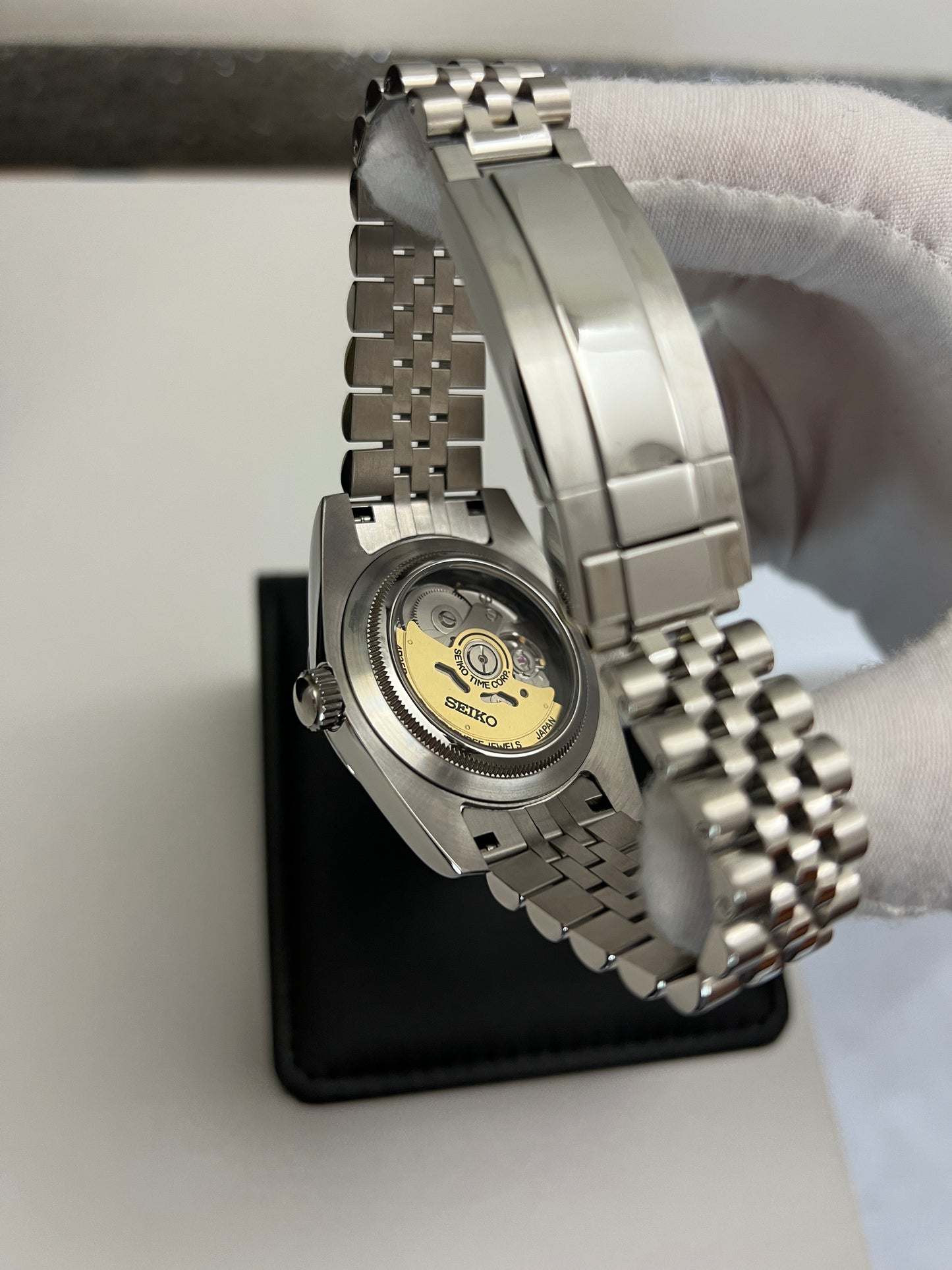 Black Roman Datejust Custom Seiko Mod