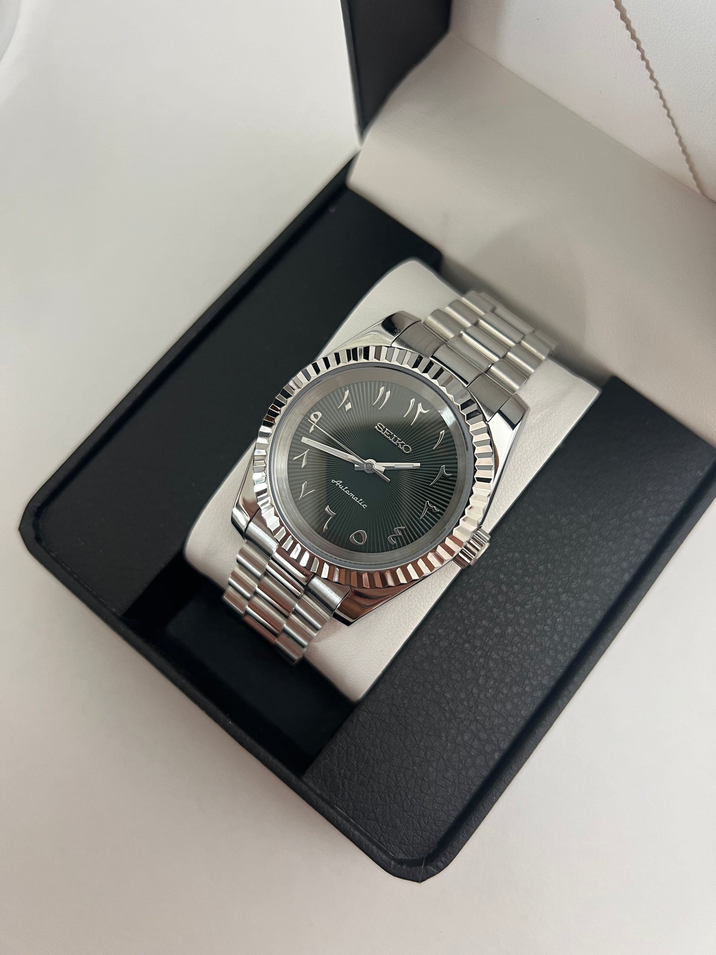 Green Dateless Arabic Custom Seiko Mod