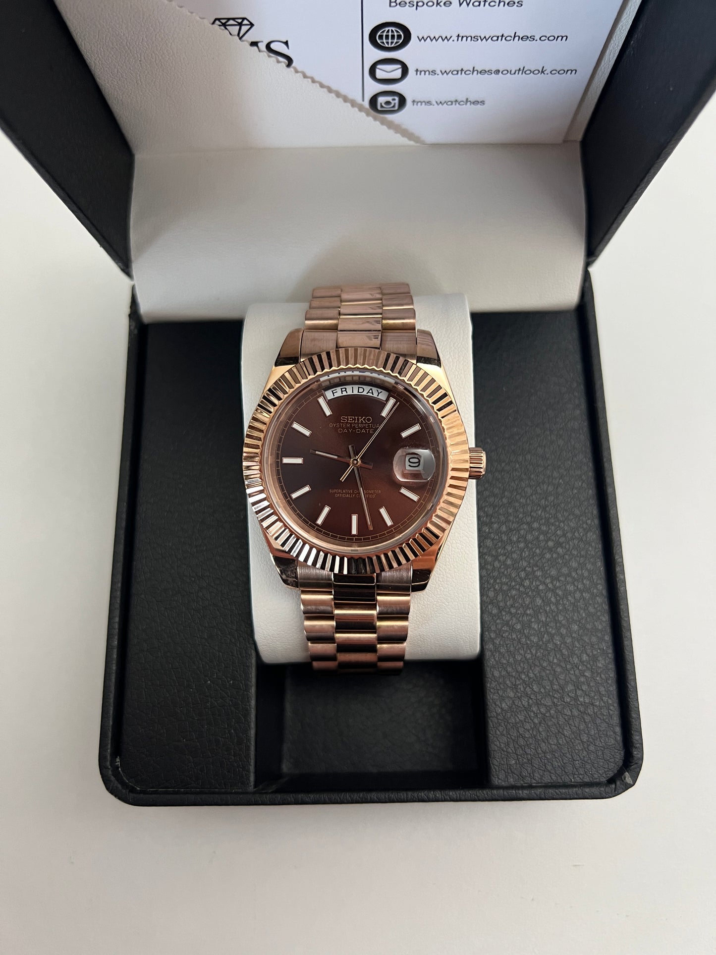 Chocolate DayDate Custom Seiko Mod 39MM