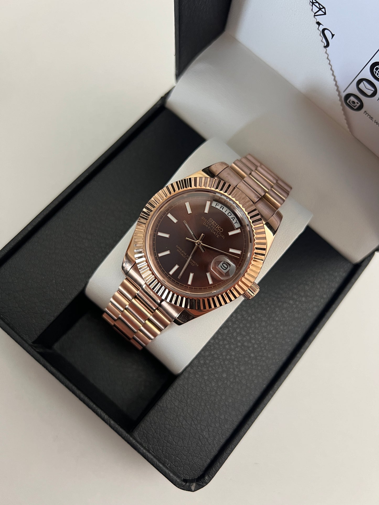Chocolate DayDate Custom Seiko Mod 39MM