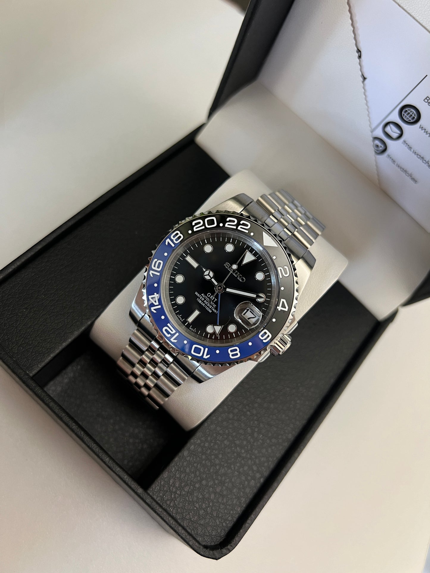 Batman GMT Custom Seiko Mod