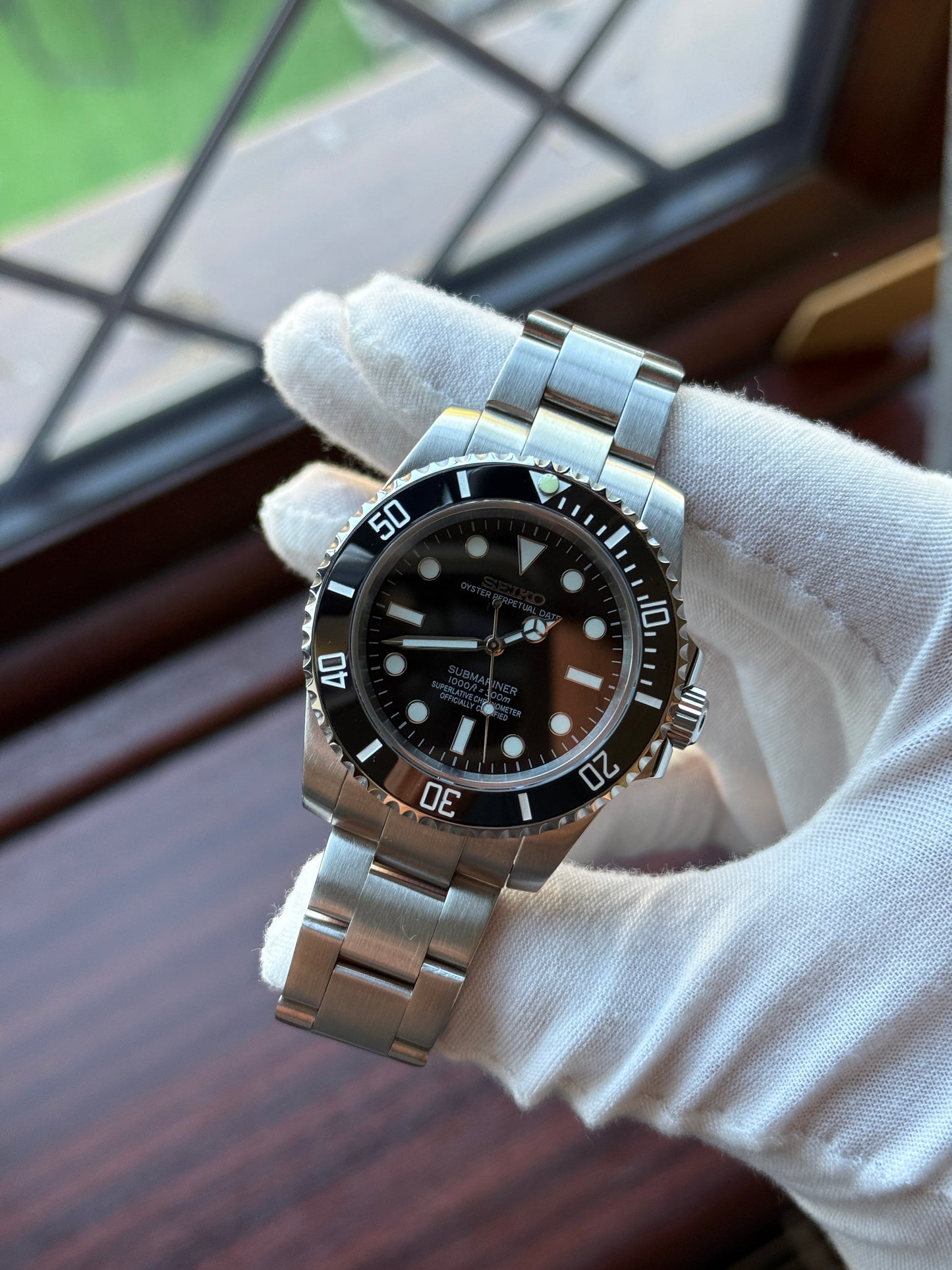 Black Submariner 2 Custom Seiko Mod
