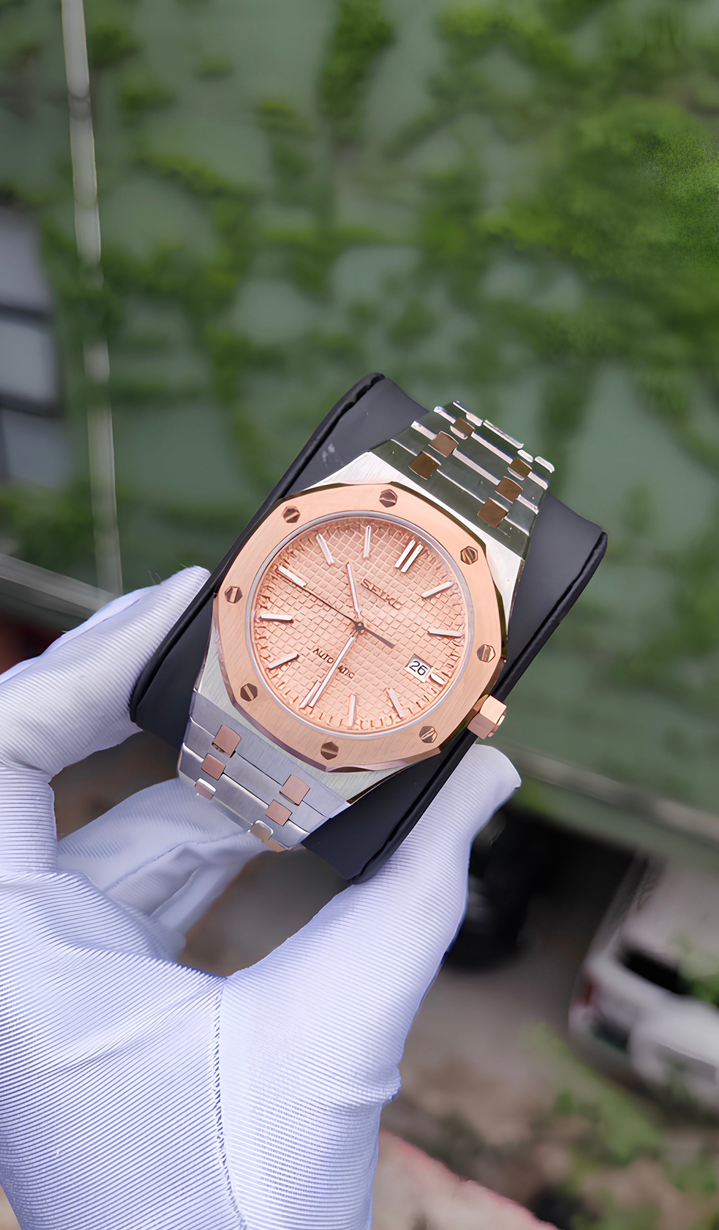Rose Gold Royal Oak Custom Seiko Mod