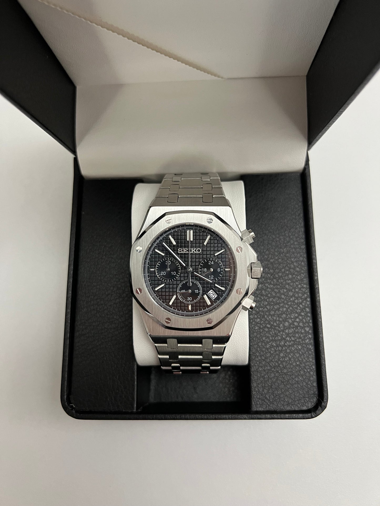 Black Royal Oak Chronograph Custom Seiko Mod (VK63)