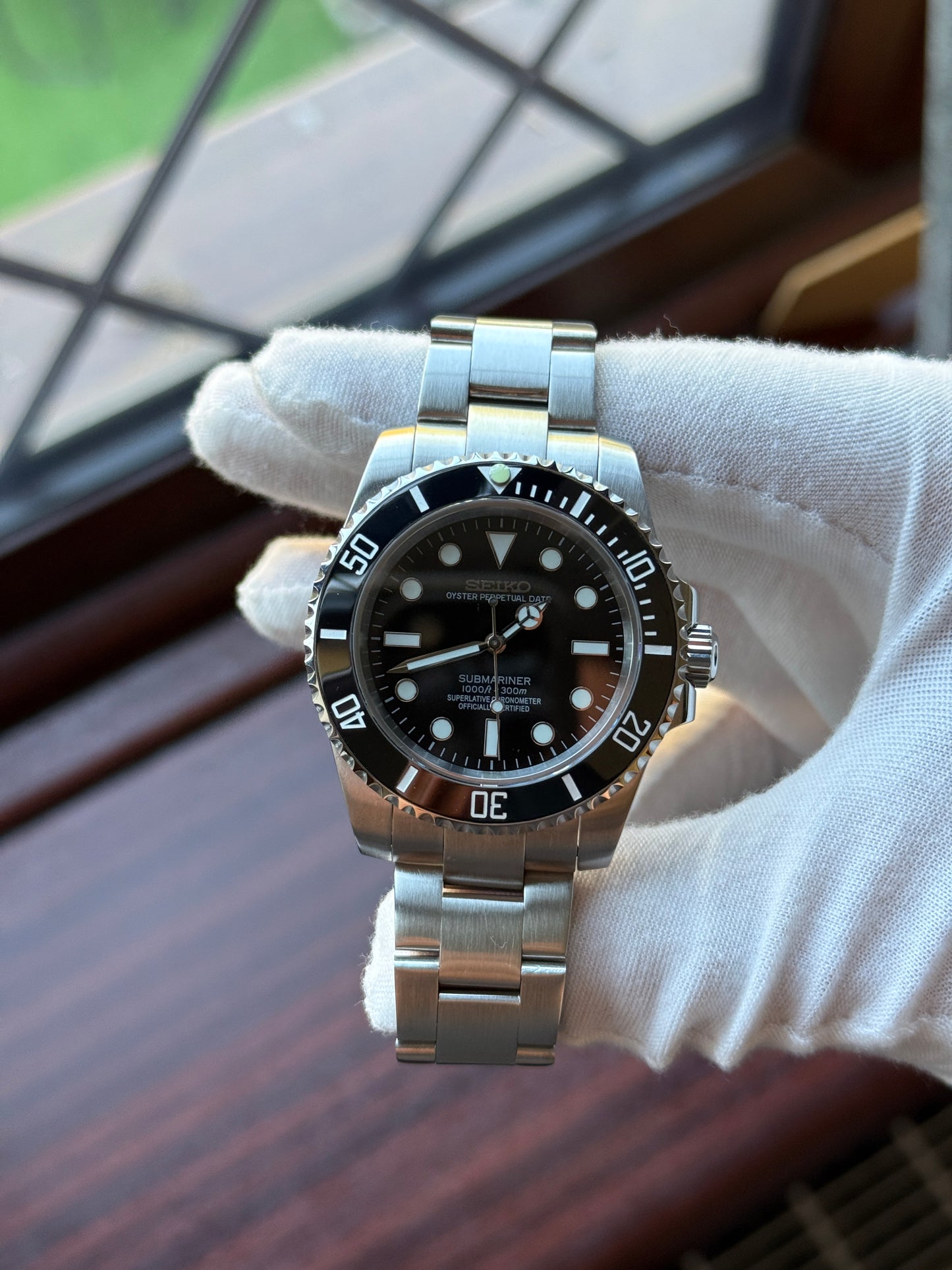 Black Submariner 2 Custom Seiko Mod