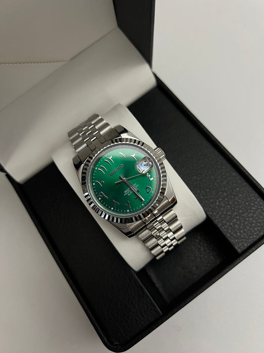Green Arabic Datejust 36mm Custom Seiko Mod