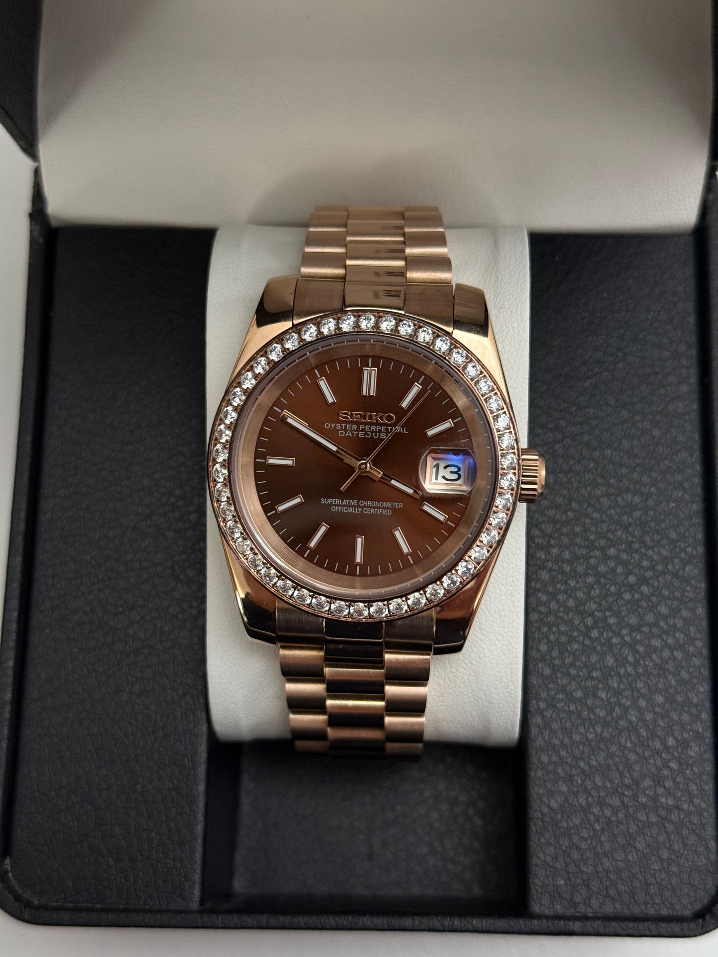 Brown Diamond Datejust V2 (39mm) Custom Seiko Mod