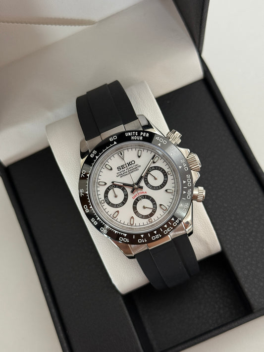 White Seiko Daytona Custom Mod (VK63)