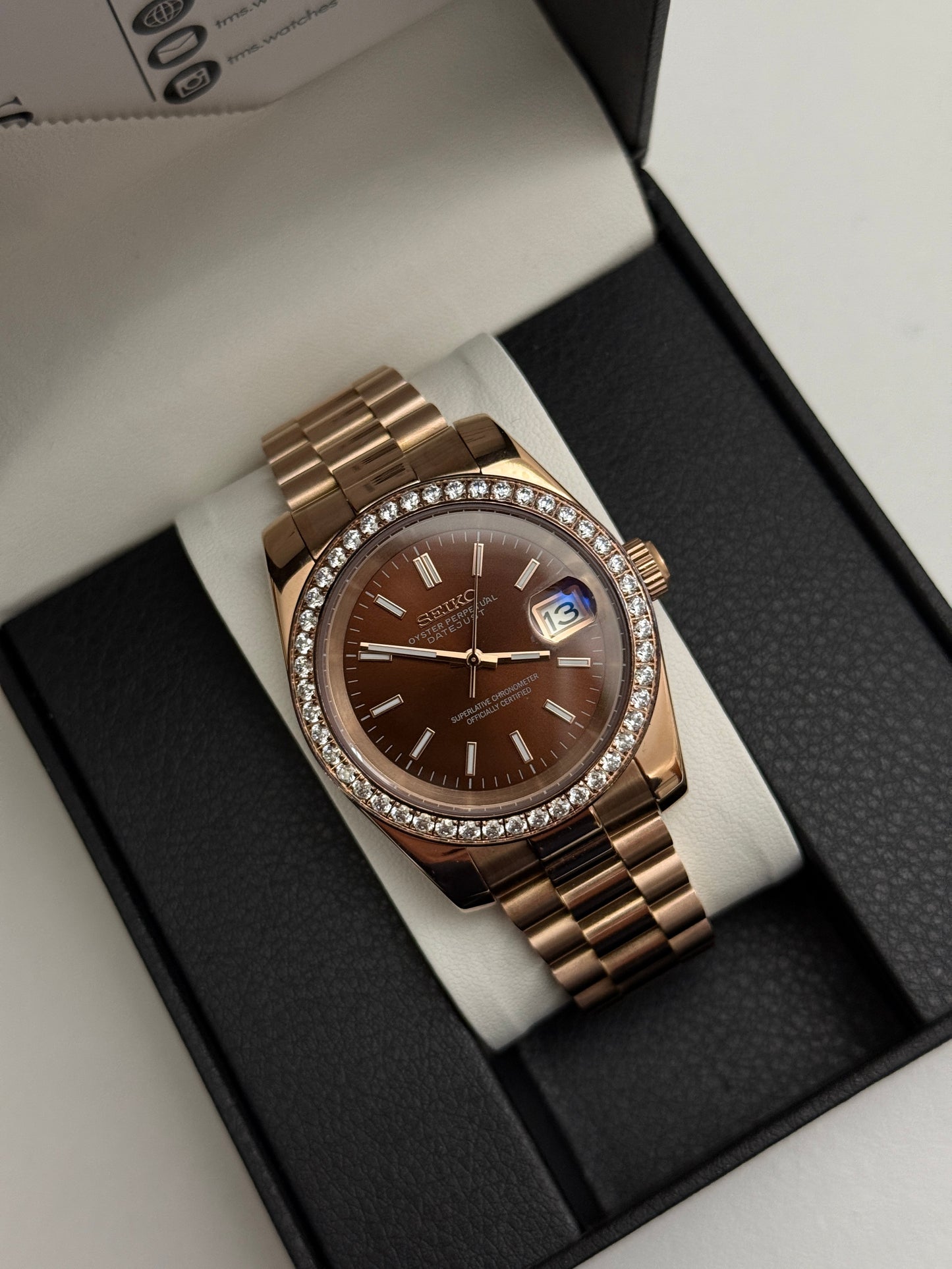 Brown Diamond Datejust V2 (39mm) Custom Seiko Mod