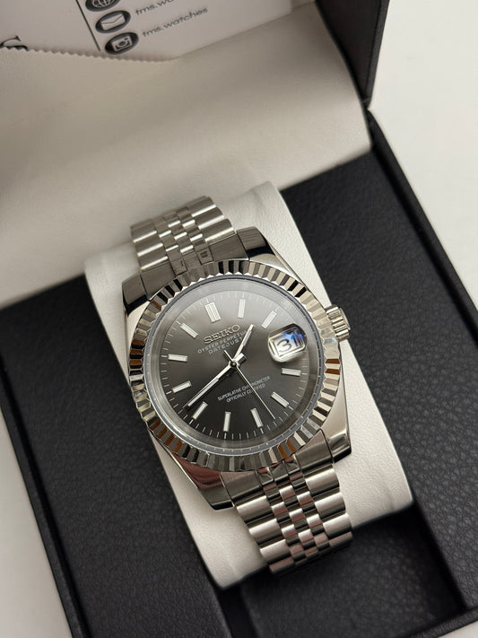 Grey Sunburst DateJust Custom Seiko Mod