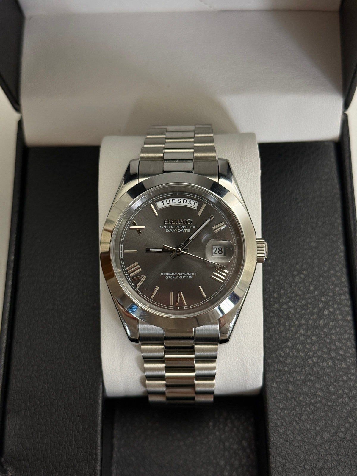 Grey Daydate 39mm Seiko Mod