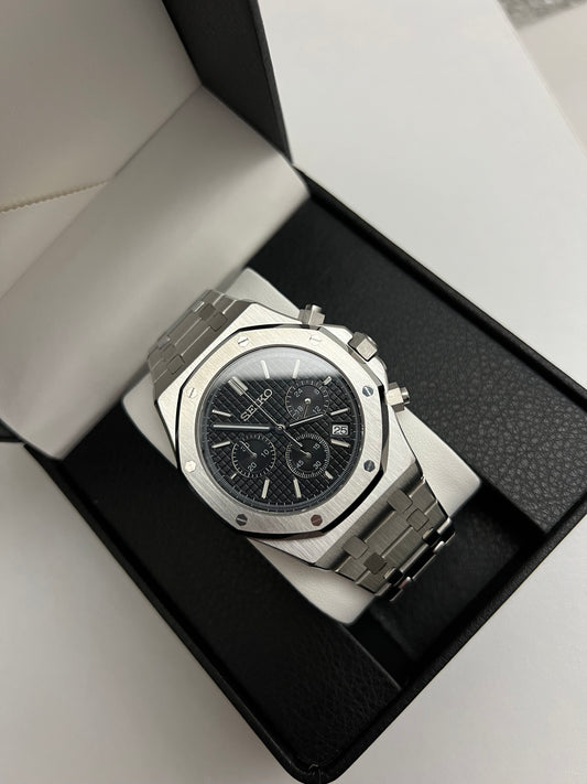 Black Royal Oak Chronograph Custom Seiko Mod (VK63)