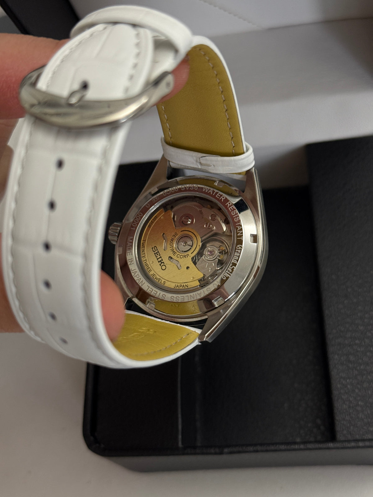 GS White Textured Seiko Mod DateJust