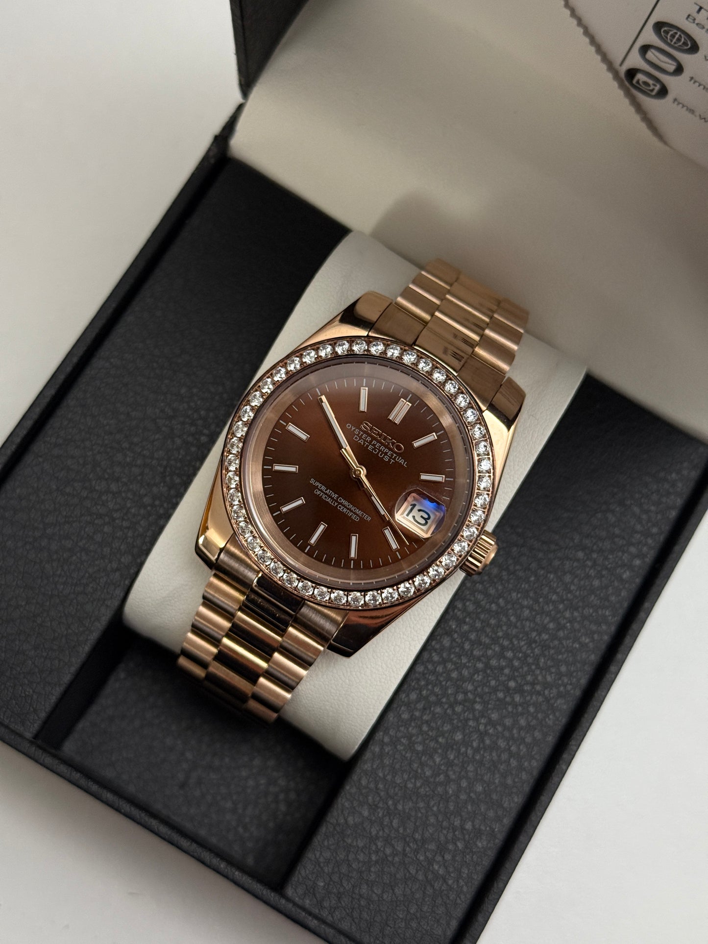 Brown Diamond Datejust V2 (39mm) Custom Seiko Mod