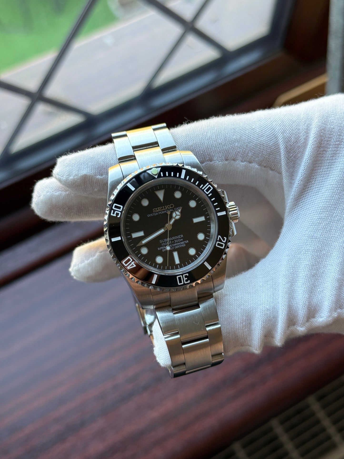 Black Submariner 2 Custom Seiko Mod