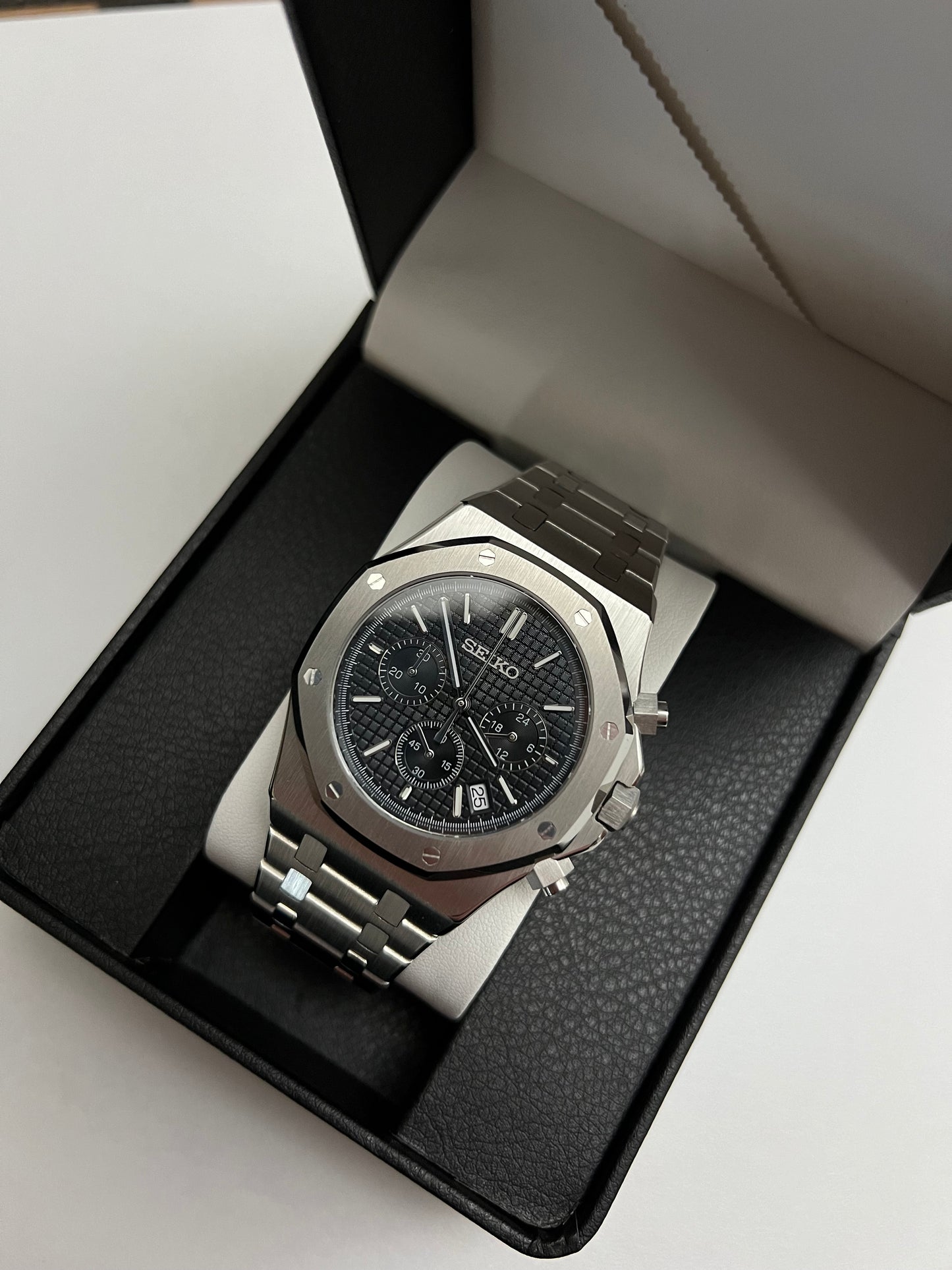 Black Royal Oak Chronograph Custom Seiko Mod (VK63)