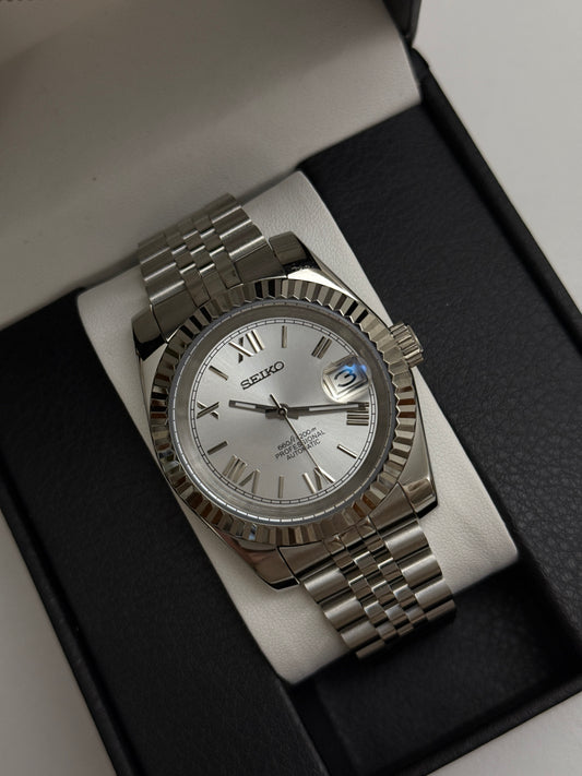 White roman Datejust Custom Seiko Mod