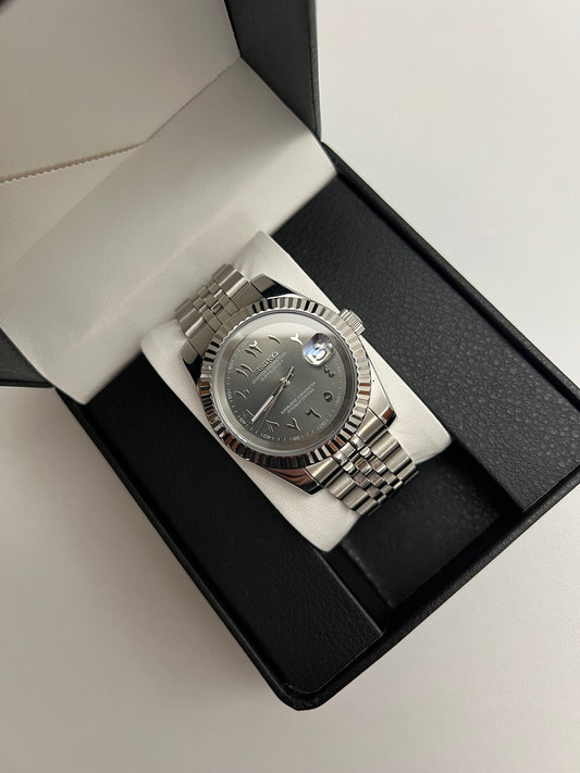 Grey Arabic Datejust Custom Seiko Mod 39MM