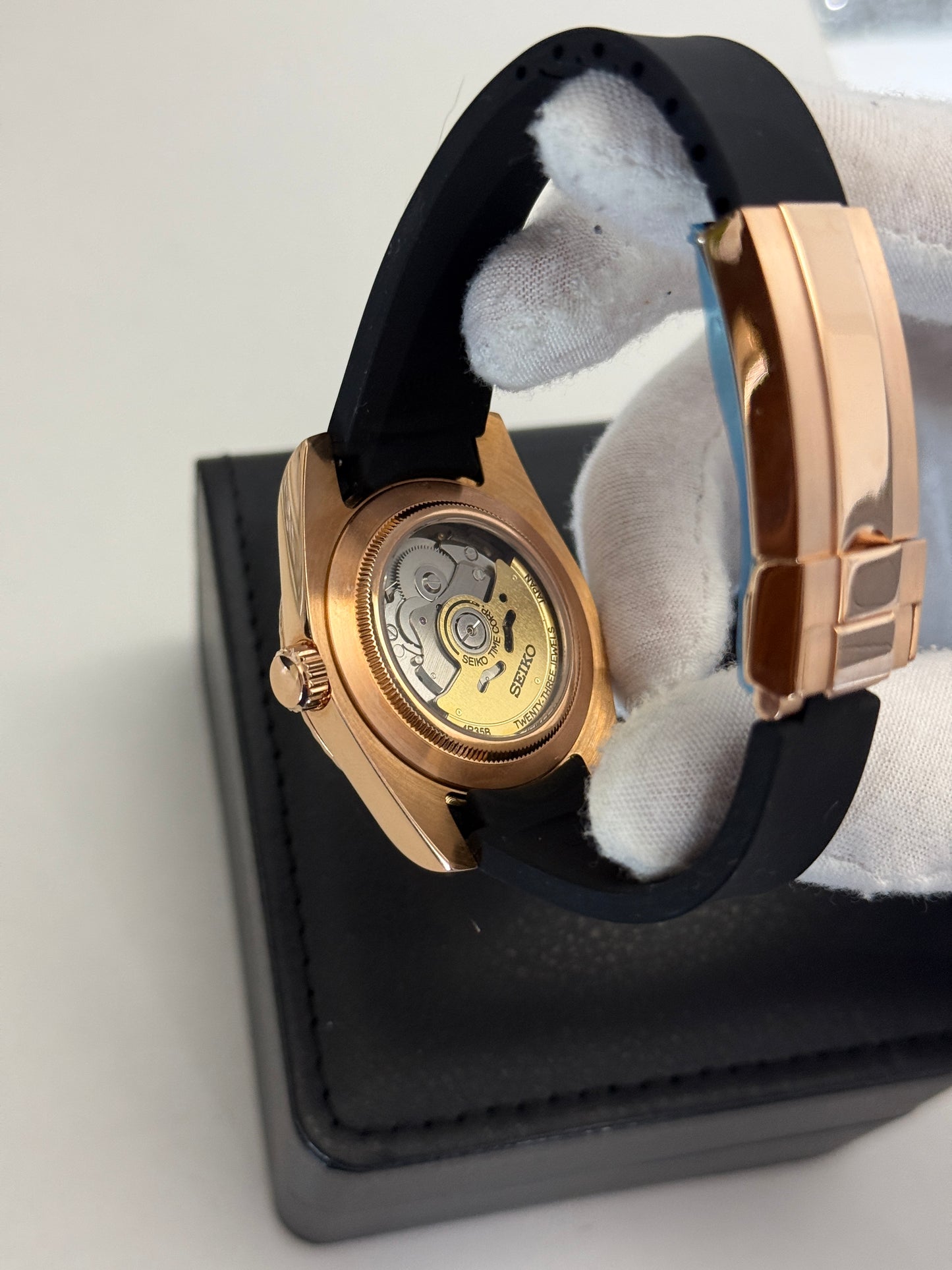 Rose Gold Sky Dweller DateJust Custom Seiko Mod