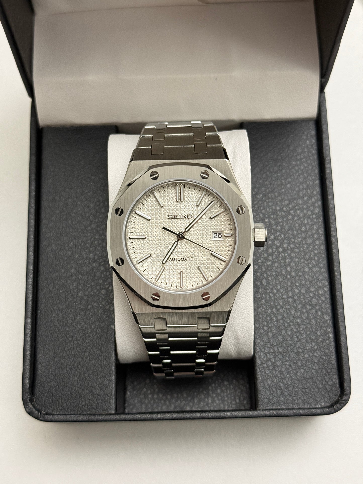 White Royal Oak Custom Seiko Mod