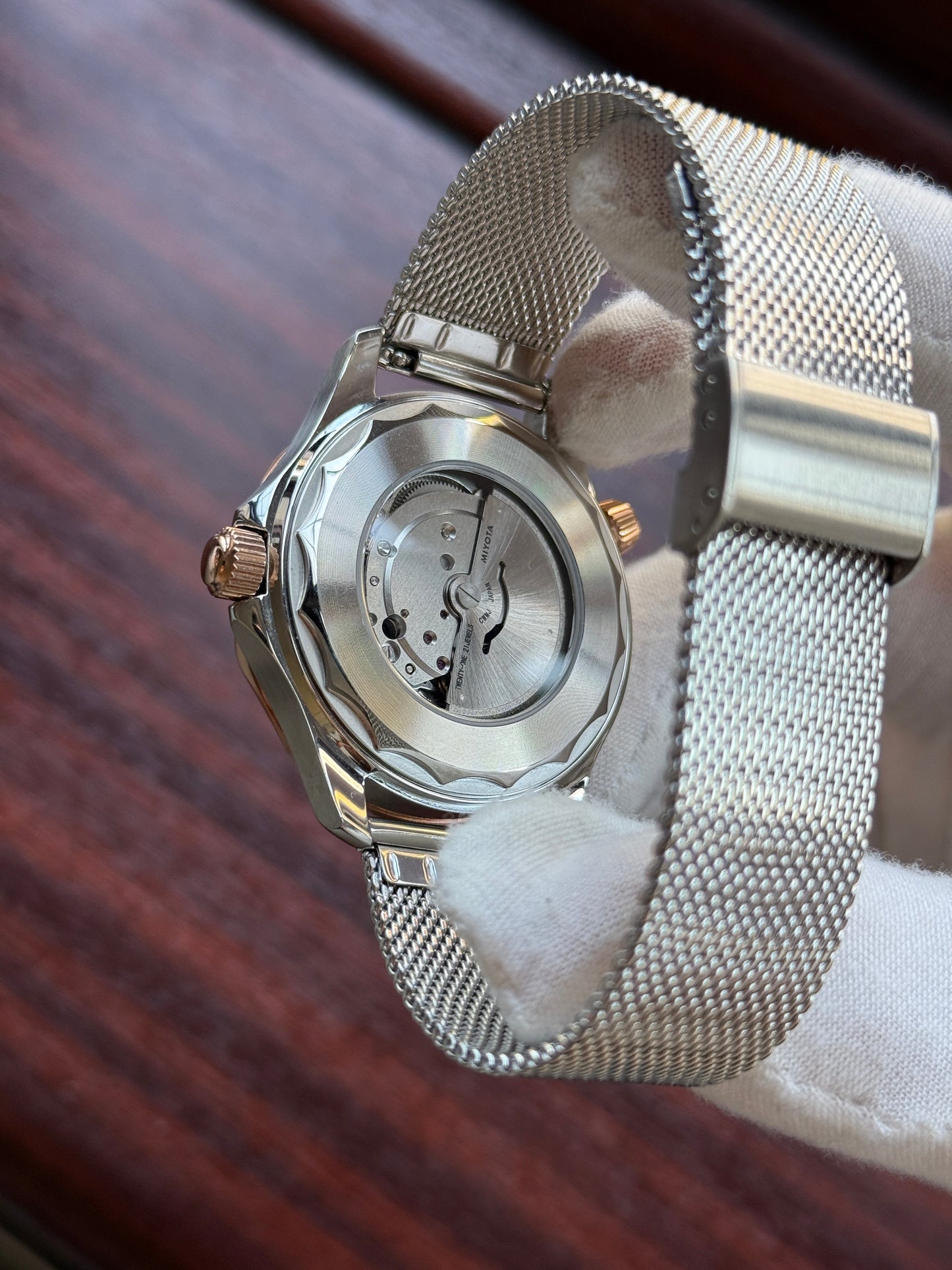Rose Gold and Green Seamaster