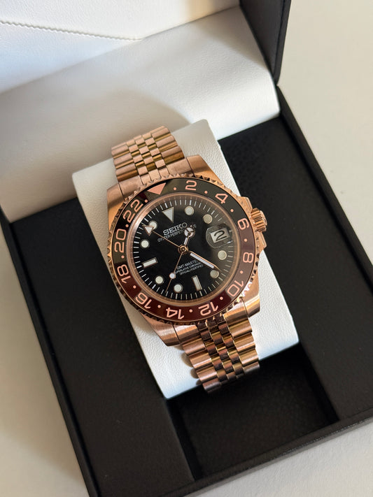Rootbeer GMT V2 Jubilee Custom Seiko Mod