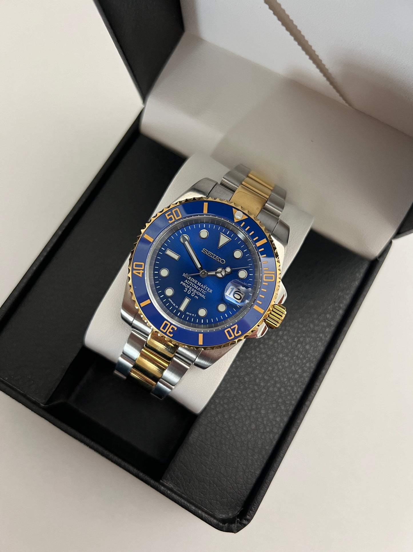 Blue Two Tone Submariner Custom Seiko mod