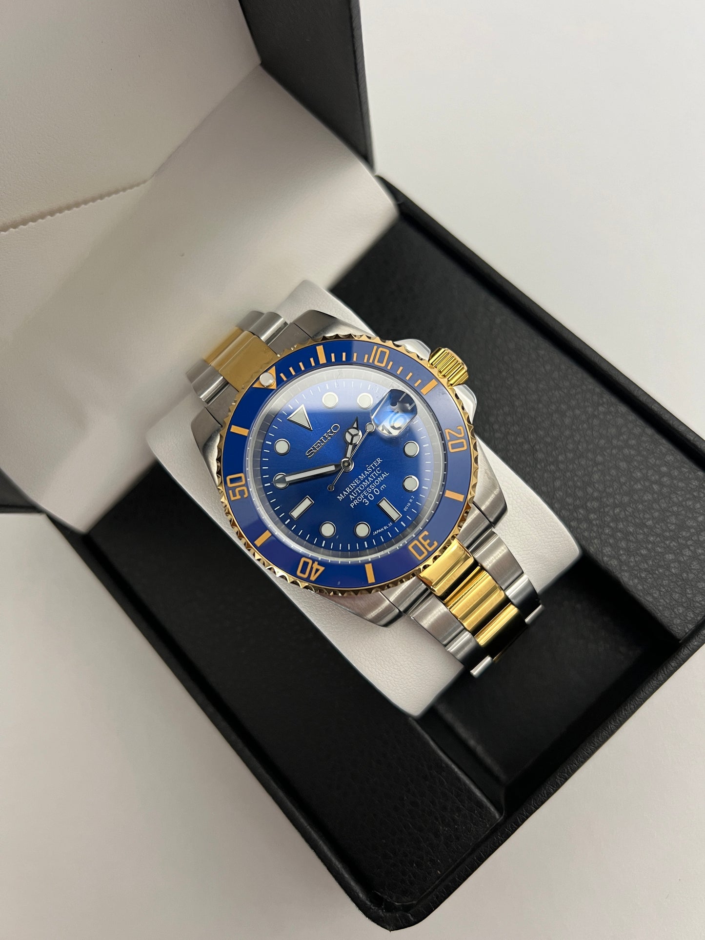 Blue Two Tone Submariner Custom Seiko mod