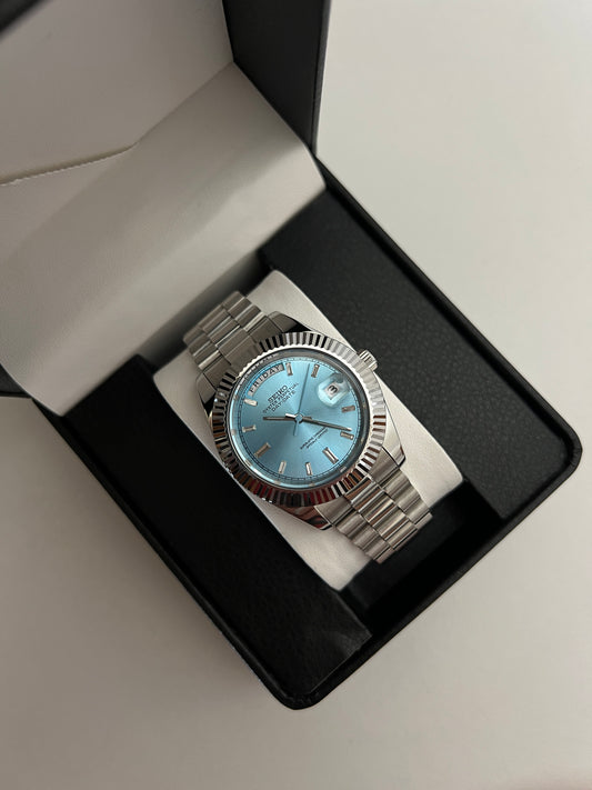 Sky Blue DayDate Custom Seiko Mod 39MM