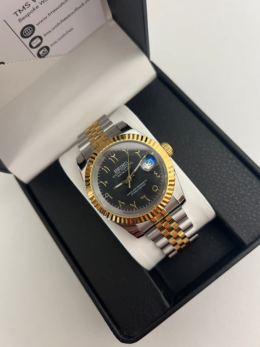Two-Tone Arabic Datejust Custom Seiko Mod